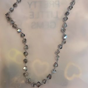 Silver beaded necklace
